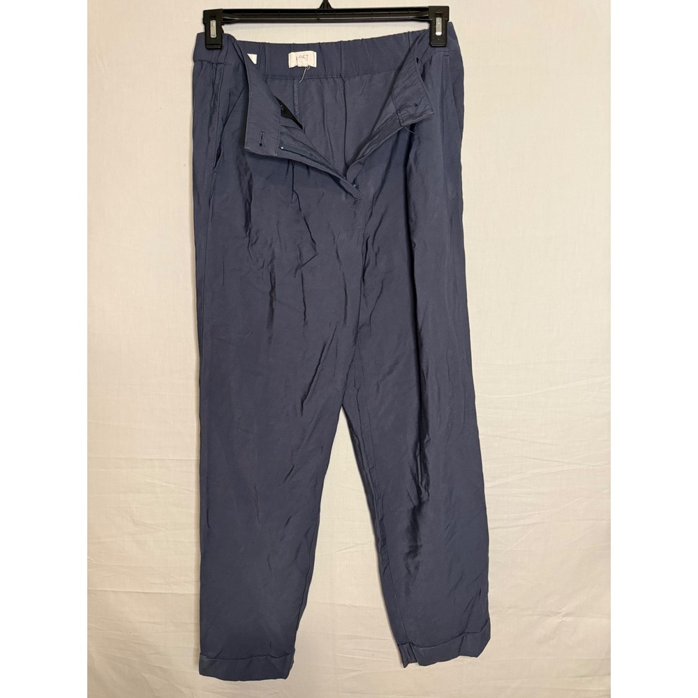 LOFT Outlet Women Navy Blue Tapered Leg Pants Elastic Back Waist Pockets S